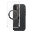 Husa de protectie PanzerGlass® CARE Feature Black Kickstand & MagSafe compatibil cu iPhone 16, Transparent
