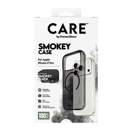 Husa de protectie PanzerGlass® CARE Flagship Urban Explorer Black MagSafe compatibil cu iPhone 17 Pro Max, Smokey