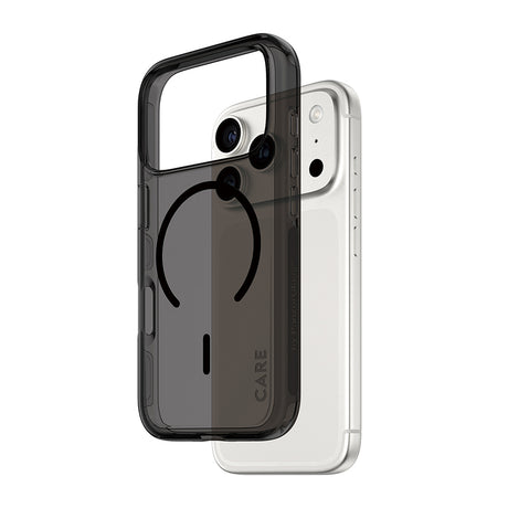 Husa de protectie PanzerGlass® CARE Flagship Urban Explorer Black MagSafe compatibil cu iPhone 17 Pro, Smokey