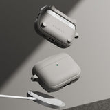Casti Ringke Protection Case Onyx Magnetic, for AirPods Pro 3, Non-Slip Texture, Carabiner Hole, Warm Gray