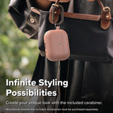 Casti Ringke Protection Case Onyx Magnetic, for AirPods Pro 3, Non-Slip Texture, Carabiner Hole, Constant Coral