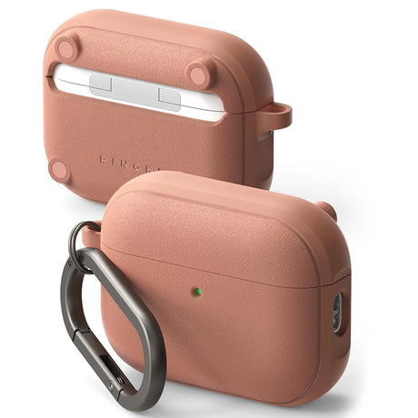 Casti Ringke Protection Case Onyx Magnetic, for AirPods Pro 3, Non-Slip Texture, Carabiner Hole, Constant Coral