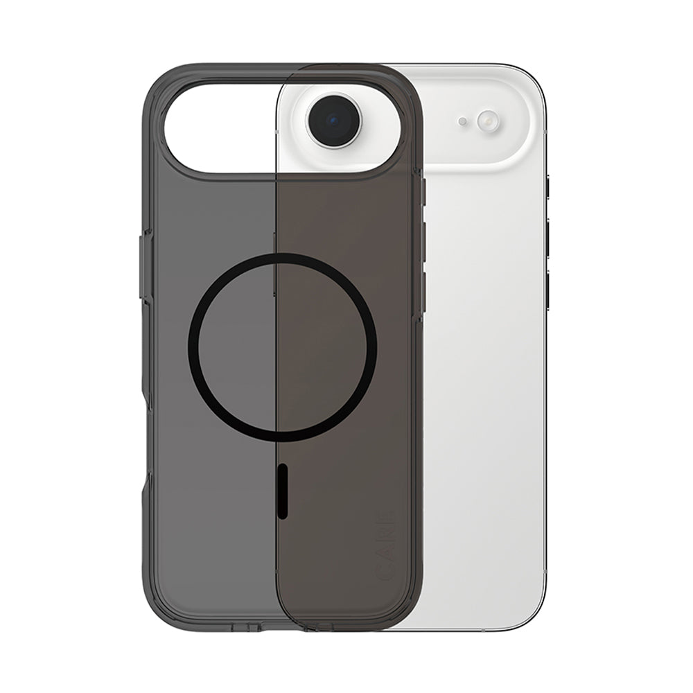 Husa de protectie PanzerGlass® CARE Flagship Urban Explorer Black MagSafe compatibil cu iPhone 17 Air, Smokey