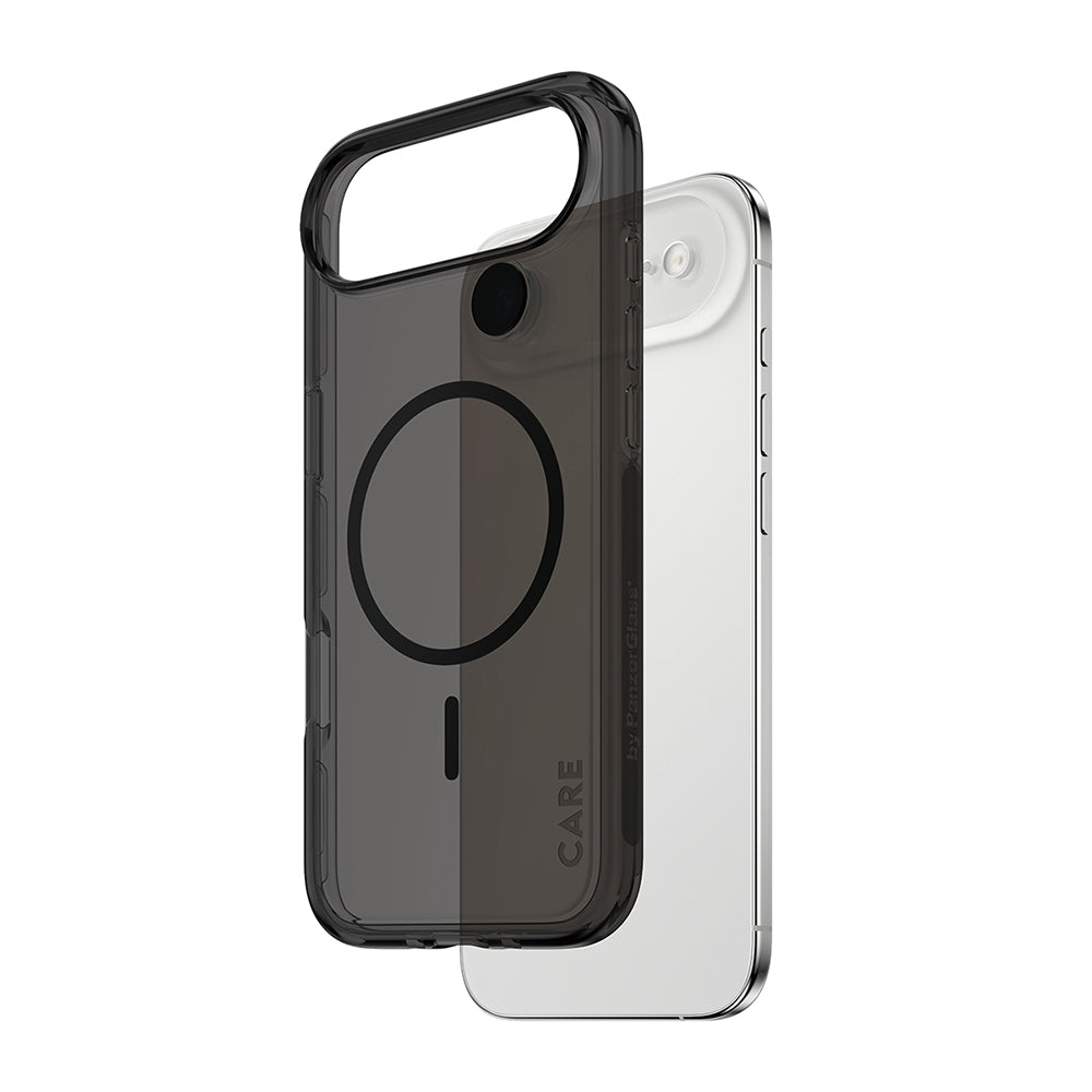 Husa de protectie PanzerGlass® CARE Flagship Urban Explorer Black MagSafe compatibil cu iPhone 17 Air, Smokey