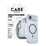 Husa de protectie PanzerGlass® CARE Flagship Urban Explorer Black MagSafe compatibil cu iPhone 17 Air, Transparent