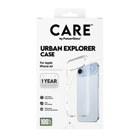 Husa de protectie PanzerGlass® CARE Flagship Urban Explorer compatibil cu iPhone 17 Air, Transparent