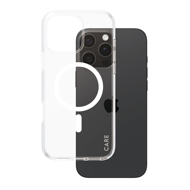 Husa de protectie PanzerGlass® CARE Flagship Urban Combat White MagSafe compatibil cu iPhone 16 Pro Max, Transparent