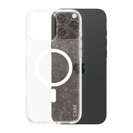 Husa de protectie PanzerGlass® CARE Flagship Urban Combat Star Lit White MagSafe compatibil cu iPhone 16 Pro, Transparent