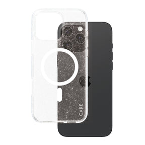Husa de protectie PanzerGlass® CARE Flagship Urban Combat Star Lit White MagSafe compatibil cu iPhone 16 Pro Max, Transparent