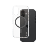Husa de protectie PanzerGlass® CARE Flagship Urban Combat Black MagSafe compatibil cu iPhone 16, Transparent
