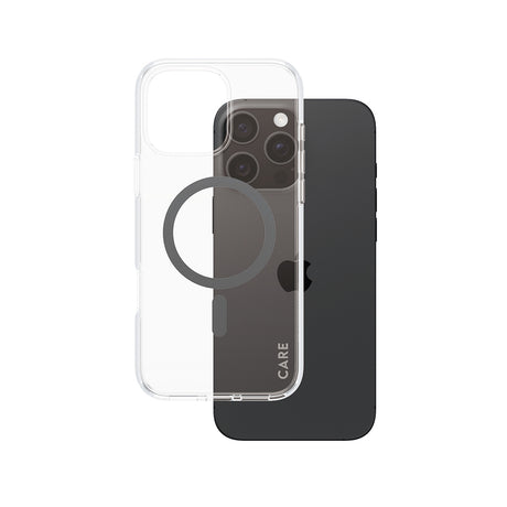 Husa de protectie PanzerGlass® CARE Flagship Urban Combat Black MagSafe compatibil cu iPhone 16 Pro Max, Transparent