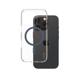 Husa de protectie PanzerGlass® CARE Flagship Urban Combat Blue MagSafe compatibil cu iPhone 16 Pro, Transparent