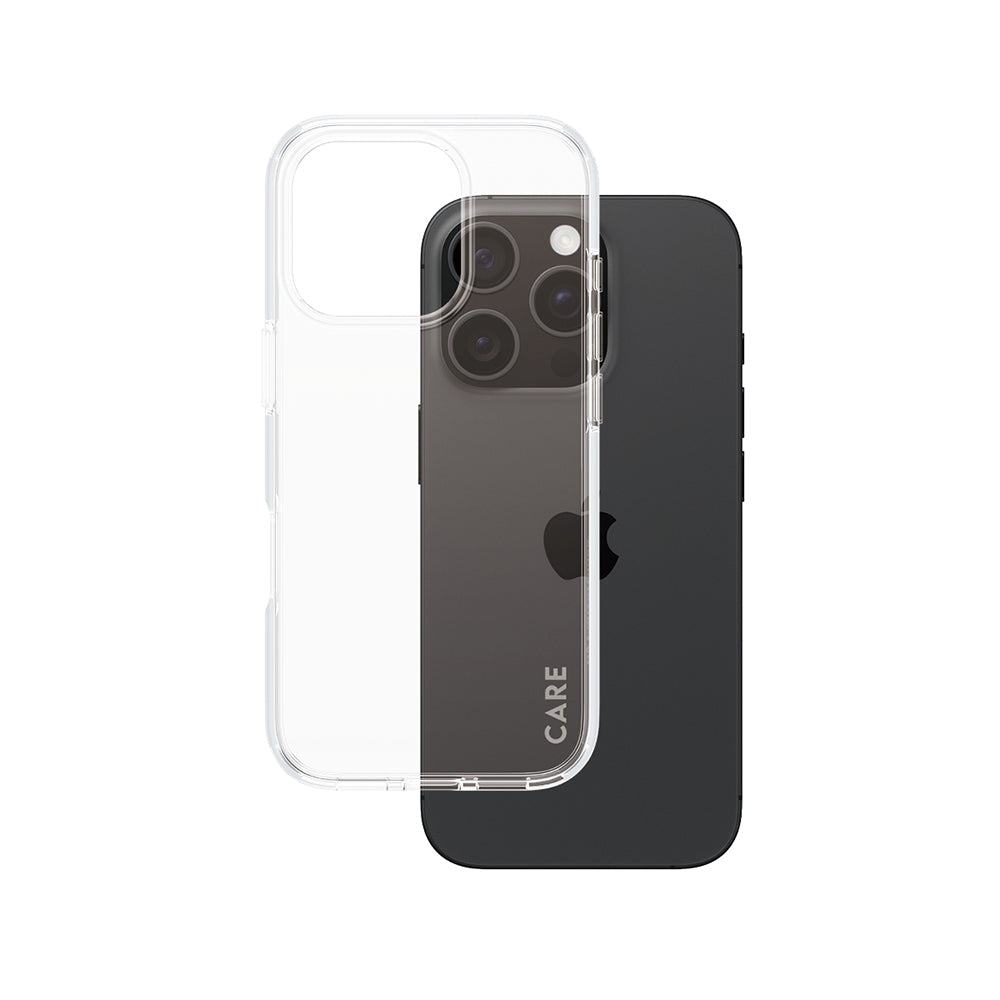 Husa de protectie PanzerGlass® CARE Flagship Urban Combat compatibil cu iPhone 16 Pro, Transparent