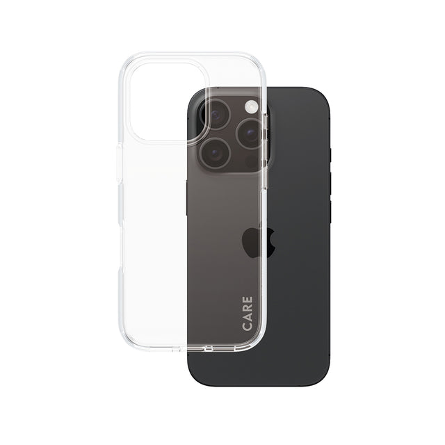 Husa de protectie PanzerGlass® CARE Flagship Urban Combat compatibil cu iPhone 16 Pro, Transparent