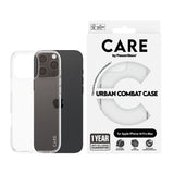 Husa de protectie PanzerGlass® CARE Flagship Urban Combat compatibil cu iPhone 16 Pro, Transparent