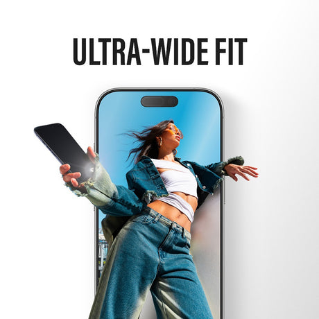 Folie de protectie PanzerGlass® Ultra-Wide Fit Stealth w. FASTFIT IN-A-BOX compatibil cu iPhone 17 Air, Negru