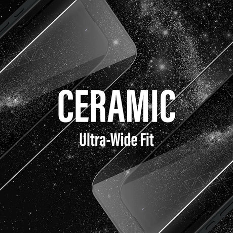 Folie de protectie PanzerGlass® Ultra-Wide Fit Ceramic II w. EasyAligner compatibil cu iPhone 17 / iPhone 16 Pro, Negru