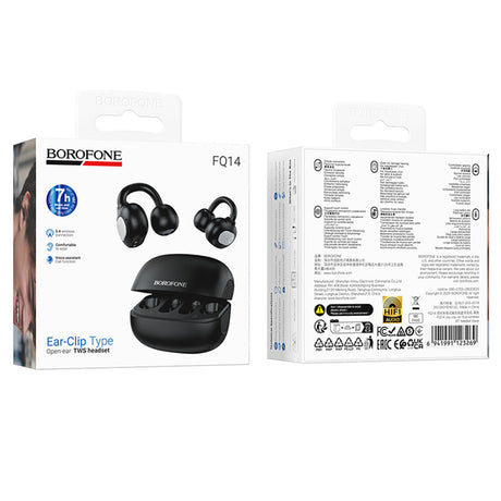 Casti fara Fir, BT5.4, TWS, Control Tactil, 300mAh - Borofone Joy (FQ14) - Black