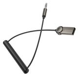 Gadget Borofone Cable Audio Receiver Peaceful (BC56), Bluetooth V5.0 Adapter, Jack 3.5mm, Metal Gray