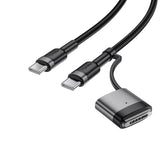 Cablu Acefast (C22-05), Fast Charging, Type-C to Type-C, MagSafe 3 Adapter, 240W, 48V/5A, 1.2m, Negru