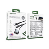 Cablu Acefast (C22-05), Fast Charging, Type-C to Type-C, MagSafe 3 Adapter, 240W, 48V/5A, 1.2m, Negru