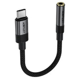 Adaptor Acefast Audio Adapter (J12), Type-C Male to Jack 3.5mm Female, Plug & Play, High-fidelity Sound, No Delay, 15cm, Negru