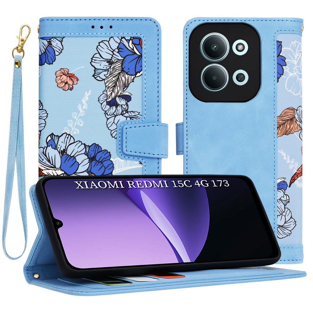 Husa de protectie Techsuit FlipCraft compatibil cu Xiaomi Redmi 15C 4G / Redmi 15C 5G, Vibrant Blue