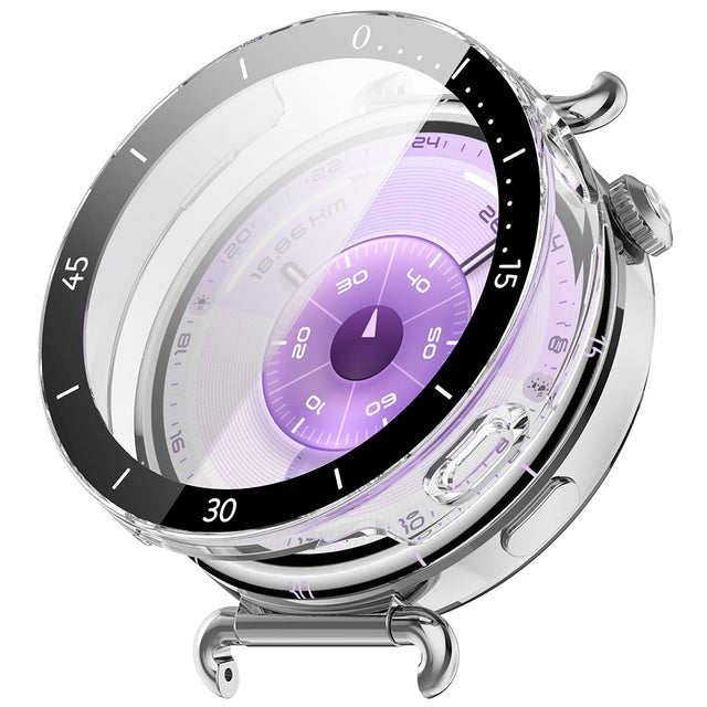 Folie de protectie smartwatch Techsuit Defense360 Pro Bezel + Screen Protector compatibil cu Huawei Watch GT 6 41mm, Transparent