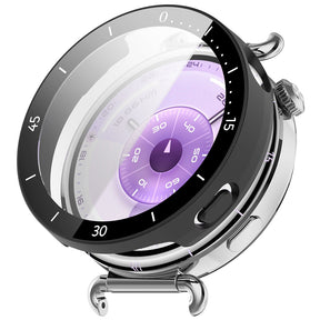 Folie de protectie smartwatch Techsuit Defense360 Pro Bezel + Screen Protector compatibil cu Huawei Watch GT 6 41mm, Negru Mat