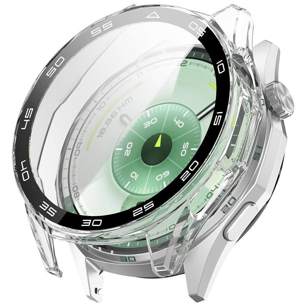 Folie de protectie smartwatch Techsuit Defense360 Pro Bezel + Screen Protector compatibil cu Huawei Watch GT 6 46mm, Transparent