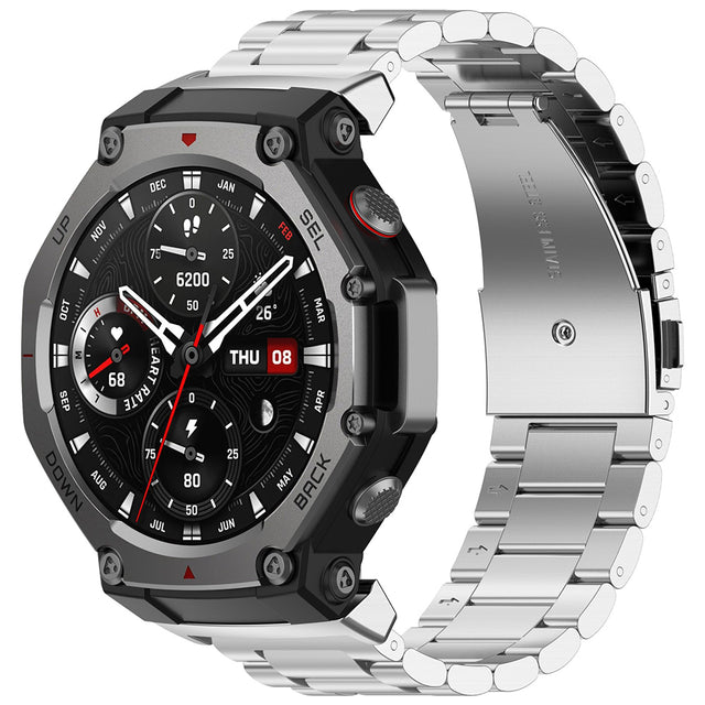 Curea smartwatch Techsuit Watchband (W010) pentru Amazfit T-Rex 3, argintie