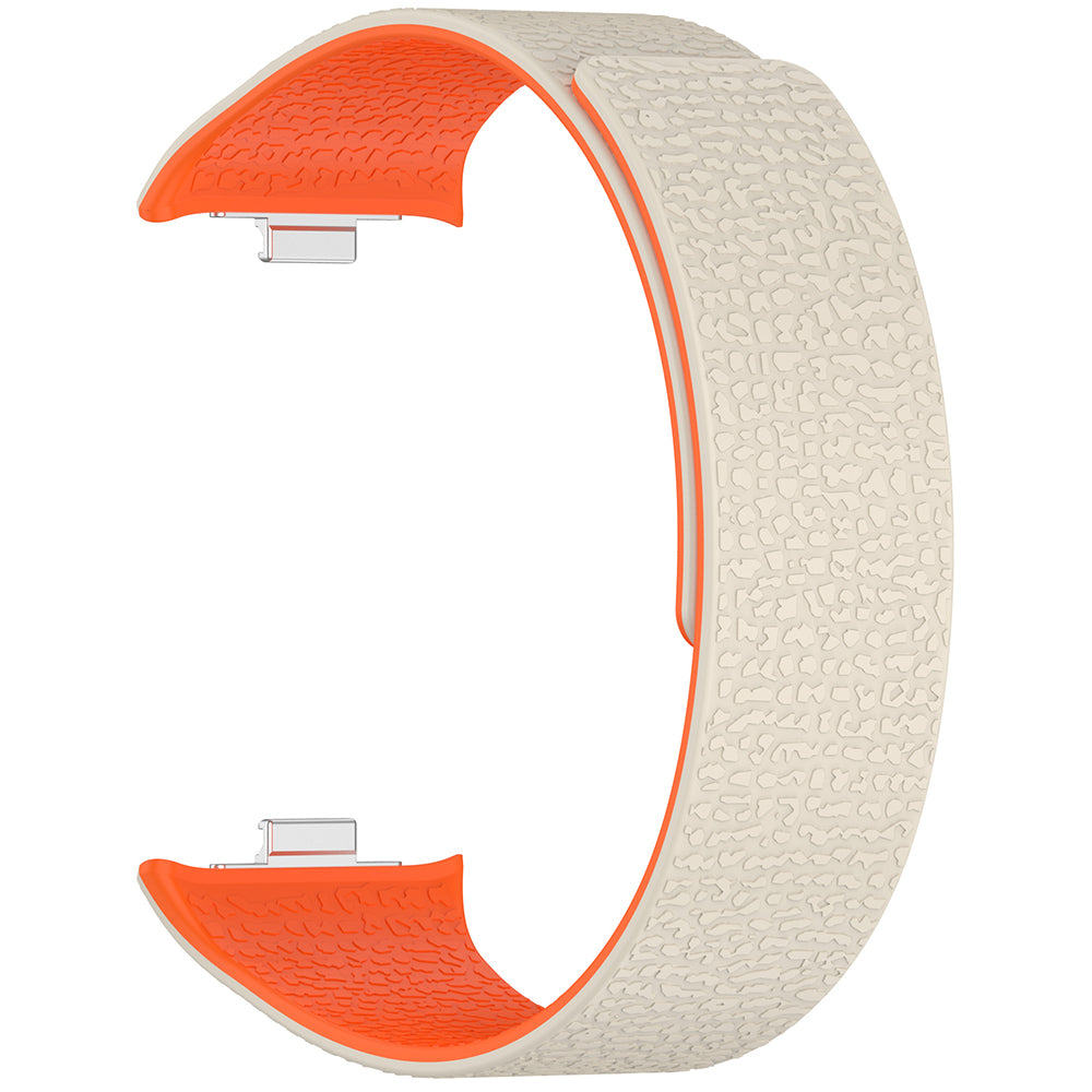 Curea smartwatch Techsuit Watchband (W016) compatibil cu Xiaomi Smart Band 9 Pro / 8 Pro / Redmi Watch 4 / Watch 5, Alb Stelar / Orange