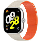 Curea smartwatch Techsuit Watchband (W016) compatibil cu Xiaomi Smart Band 9 Pro / 8 Pro / Redmi Watch 4 / Watch 5, Alb Stelar / Orange