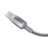 Cablu Baseus Discolor (E0420802), USB-A to USB-C, 100W, 480Mbps, 1m, Argintiu