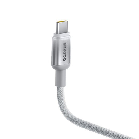 Cablu Baseus Discolor (E0420803), USB-A to USB-C, 100W, 480Mbps, 2m, Argintiu