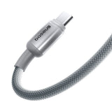 Cablu Baseus Discolor (E0420803), USB-A to USB-C, 100W, 480Mbps, 2m, Argintiu