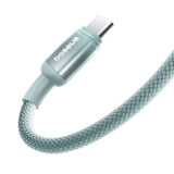 Cablu Baseus Discolor (E0420700), USB-C to USB-C, 100W, 480Mbps, 1m, Albastru /Green