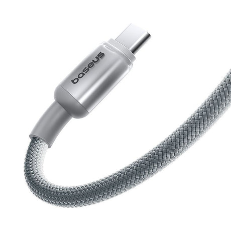 Cablu Baseus Discolor (E0420702), USB-C to USB-C, 100W, 480Mbps, 1m, Argintiu