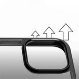 Husa de protectie PanzerGlass® HardCase Black MagSafe & Frame Series compatibil cu iPhone 16, Transparent