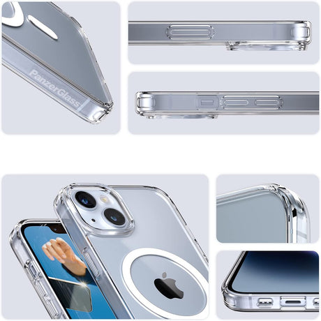 Husa de protectie PanzerGlass® HardCase White MagSafe Series compatibil cu iPhone 16 Pro, Transparent