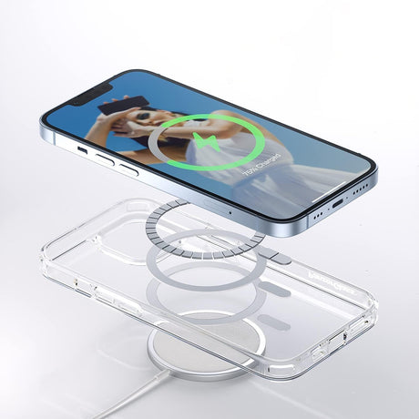 Husa de protectie PanzerGlass® HardCase White MagSafe Series compatibil cu iPhone 16, Transparent