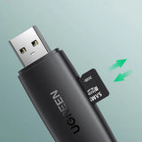 Adaptor Ugreen Cititor de Carduri CM304, USB/Type-C la SD/TF, 5Gbps, Negru