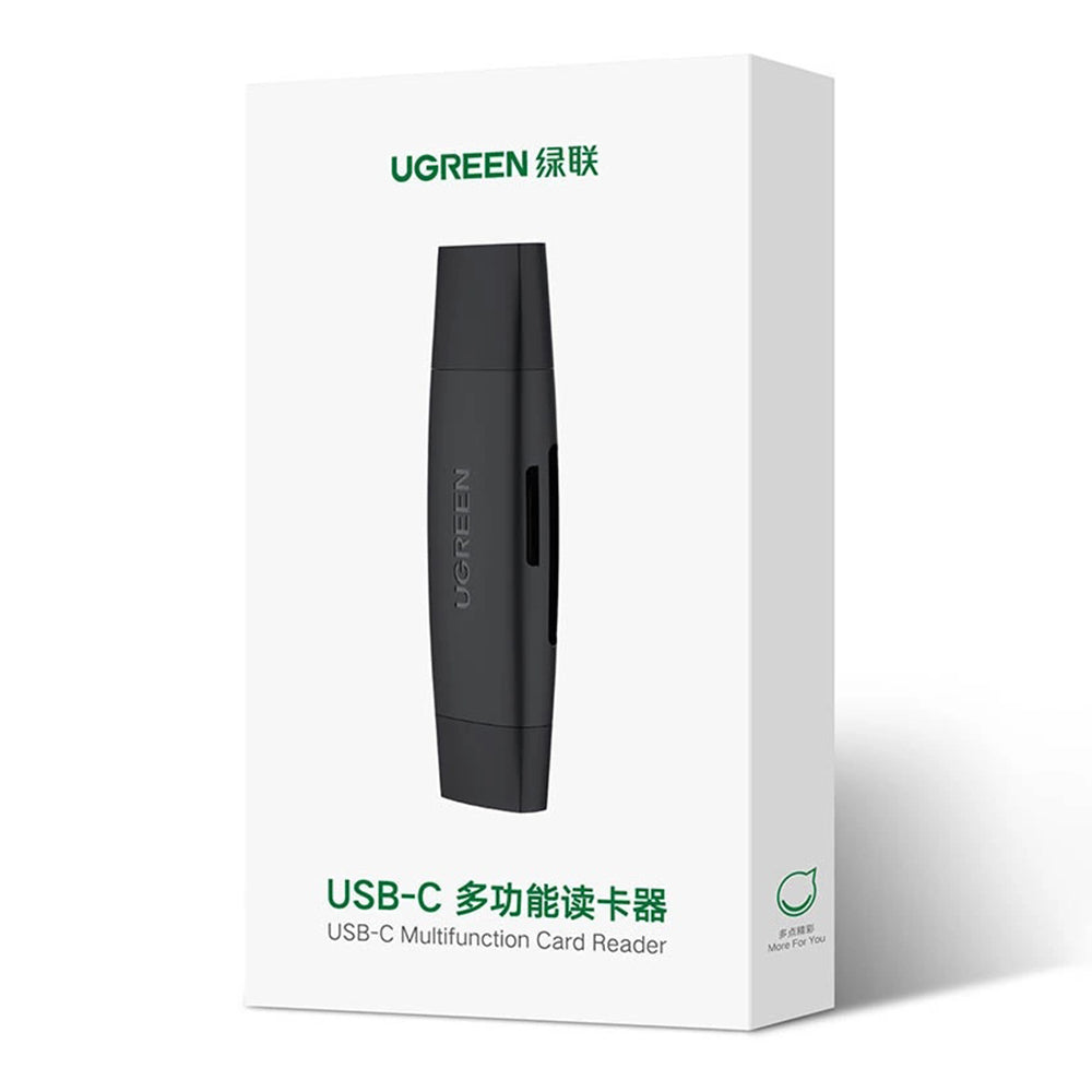 Adaptor Ugreen Cititor de Carduri CM304, USB/Type-C la SD/TF, 5Gbps, Negru