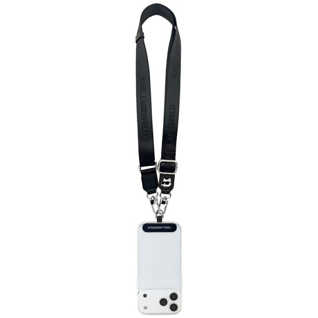 Suport Karl Lagerfeld Strap Tether Patch Choupette Metal Logo (KLUCNCHPSPK), Universal, Negru