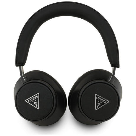Casti Guess Wireless Saffiano Triangle Logo (GUBHC15PGMRTRK), Bluetooth, ENC, On-ear, Eco Leather, Negru