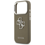Husa de protectie Guess Hardcase Grained Big 4G Classic Logo (GUHCP17LPG4SMCEW) compatibil cu iPhone 17 Pro, Maro