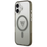 Husa de protectie Guess IML Gradient Triangle Logo MagSafe (GUHMP17SHGTMLCGA) compatibil cu iPhone 17, Kaki
