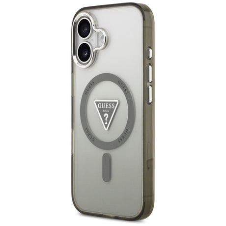Husa de protectie Guess IML Gradient Triangle Logo MagSafe (GUHMP17SHGTMLCGA) compatibil cu iPhone 17, Kaki