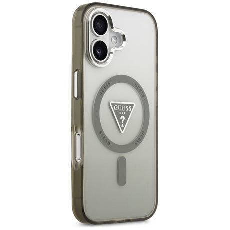 Husa de protectie Guess IML Gradient Triangle Logo MagSafe (GUHMP17SHGTMLCGA) compatibil cu iPhone 17, Kaki
