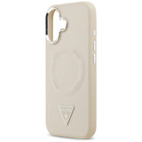 Husa de protectie Guess Hardcase Triangle Logo MagSafe (GUHMP17SPSDTSCME) compatibil cu iPhone 17, Bej